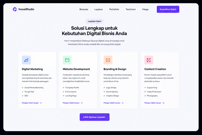 Contoh Landing Page Penjualan 1
