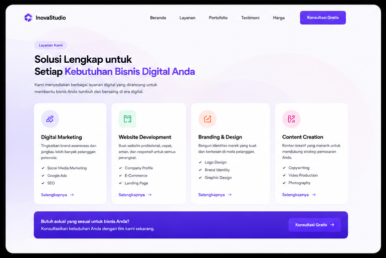 Contoh Landing Page Penjualan 6