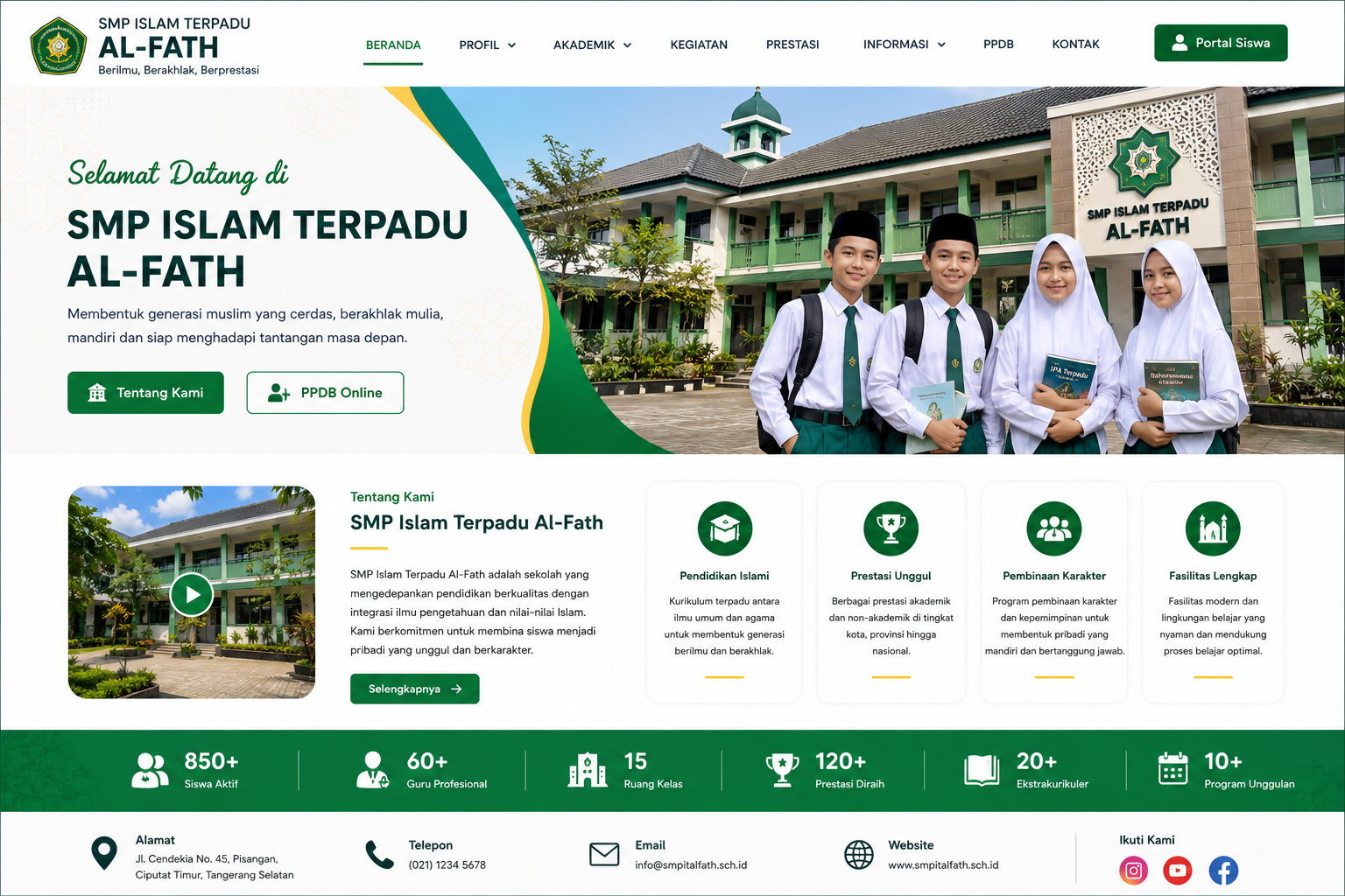 Contoh Website Sekolah 9